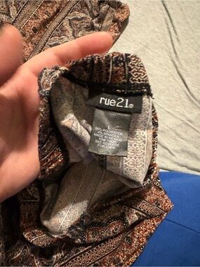 rue21 Paisley Print Blouse in Rust and Navy